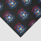 MICHIGAN GREAT LAKES STATE FLAG TISSUEPAPIER (Detail)