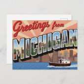 Michigan Greetings Large Briefkaart (Voorkant / Achterkant)