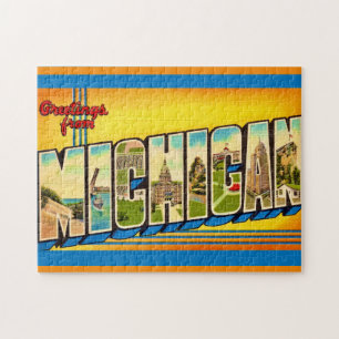 Michigan Groeten Briefkaart Legpuzzel
