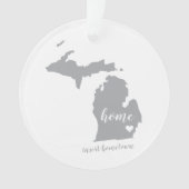 Michigan Hometown Personalized Ornament (voorkant)