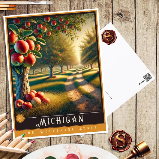 Michigan | hyperrealistisch Briefkaart