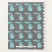 Michigan I Love Blue Gray Silhouette Planner (Achterkant)
