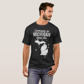 Michigan Iemand in Michigan houdt van me USA T-shirt (Voorkant volledig)