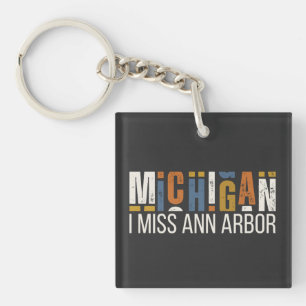 Michigan Ik Mis Ann Arbor Sleutelhanger