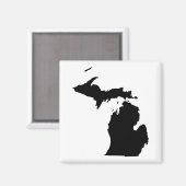 Michigan in het zwart-wit magneet (Voorkant / Achterkant)
