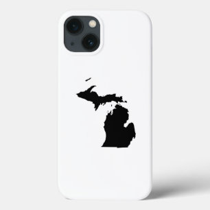 Michigan in zwart en wit iPhone 13 hoesje
