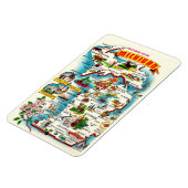 Michigan Kaart 4 x 6 Magneet (Linkerzijde)