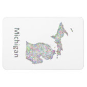 Michigan-kaart Magneet (Horizontaal)
