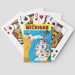 Michigan kaart speelkaarten