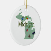 Michigan kerstboomversiering keramisch ornament (Rechts)