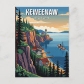 Michigan Keweenaw Peninsula Reizen Briefkaart (Voorkant)
