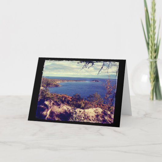 Michigan Lake Superior Scene Kaart (Voorkant)