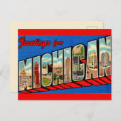 Michigan Landmarks Ansichtkaart Briefkaart (Voorkant / Achterkant)