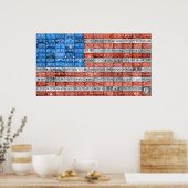 Michigan Licence Bord Flag Art Print Two (Keuken)