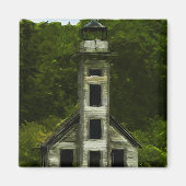 Michigan Lighthouse Abstract Impressionisme Magneet (Voorkant)