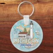 Michigan Lighthouse sleutelhanger (Voorkant)