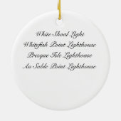 Michigan Lighthouses keramisch siermiddel Ornament (Achterkant)