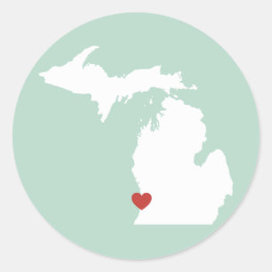 Michigan Love - Autocollant personnalisable