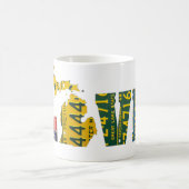 Michigan LOVE Recycled License Bord Art Map Mok (Center)