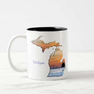 Michigan Love Tweekleurige Koffiemok