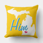 Michigan Lui État Marié Coussin de n'importe quell (Recto)