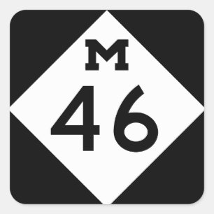 Michigan M-46 Vierkante Sticker