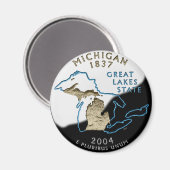 Michigan Magnet Magneet (Voorkant / Achterkant)