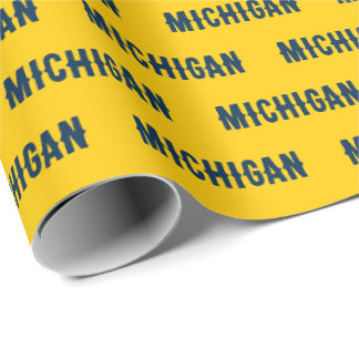 Michigan Maize en Blue Wrapping Paper Cadeaupapier