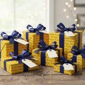 Michigan Maize en Blue Wrapping Paper Cadeaupapier