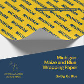 Michigan Maize en Blue Wrapping Paper Cadeaupapier