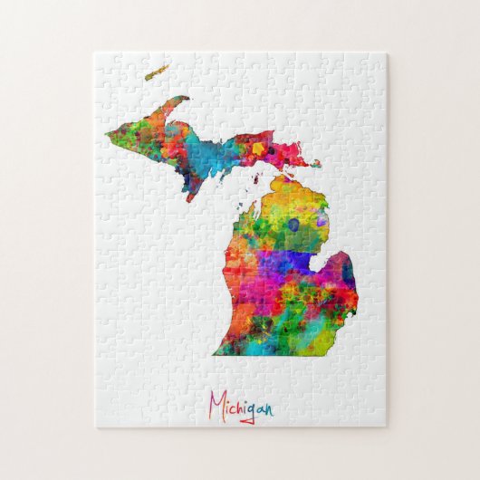 Michigan Map Legpuzzel (Verticaal)