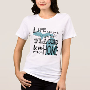 Michigan Map Love brengt je thuis Tri-Blend Shirt