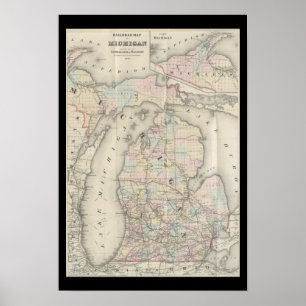 Michigan Map Poster