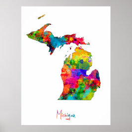 Michigan Map Poster