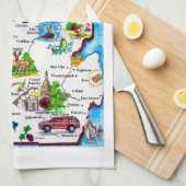  Michigan Map Theedoek (Quarter Fold)