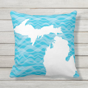 Michigan Map Yooper Unsalted Michigander Buitenkussen
