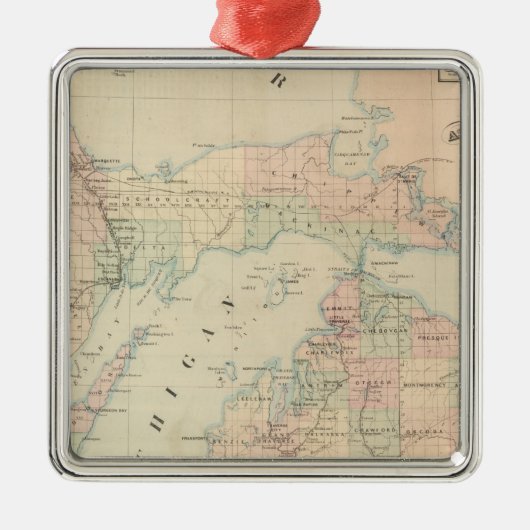 Michigan Metalen Ornament (Voorkant)