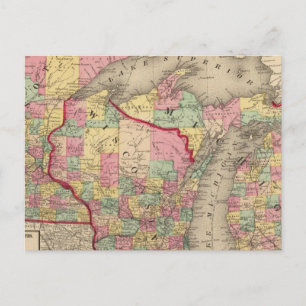 Michigan, Minnesota en Wisconsin 2 Briefkaart