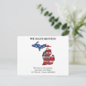 Michigan Moving Announcement Briefkaart (Staand voorkant)