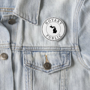 Michigan Notary Public Ronde Button 5,7 Cm