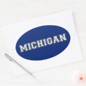 Michigan Ovale Sticker (Envelop)