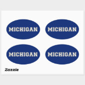 Michigan Ovale Sticker (Vel)