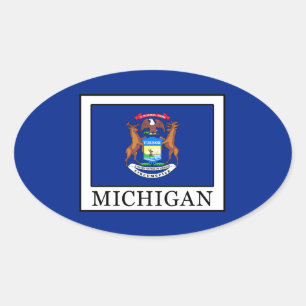 Michigan Ovale Sticker