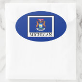 Michigan Ovale Sticker (Tas)