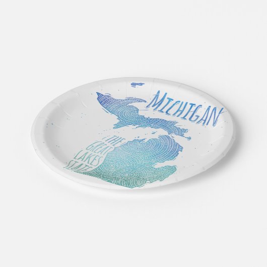 Michigan Papieren Bordje (Gekanteld)