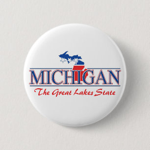 Michigan Patriotic Buttonnen Ronde Button 5,7 Cm