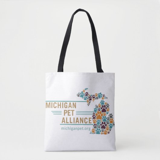 Michigan Paw Drukt Canvas tassen (Voorkant)