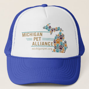 Michigan Paw Prints Ballcap Trucker Pet