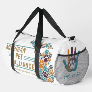 Michigan Paw Prints en One Voice Duffle Bag Plunjezak