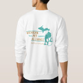 Michigan Paw Prints Mannen Basic Sweatshirt (Achterkant)